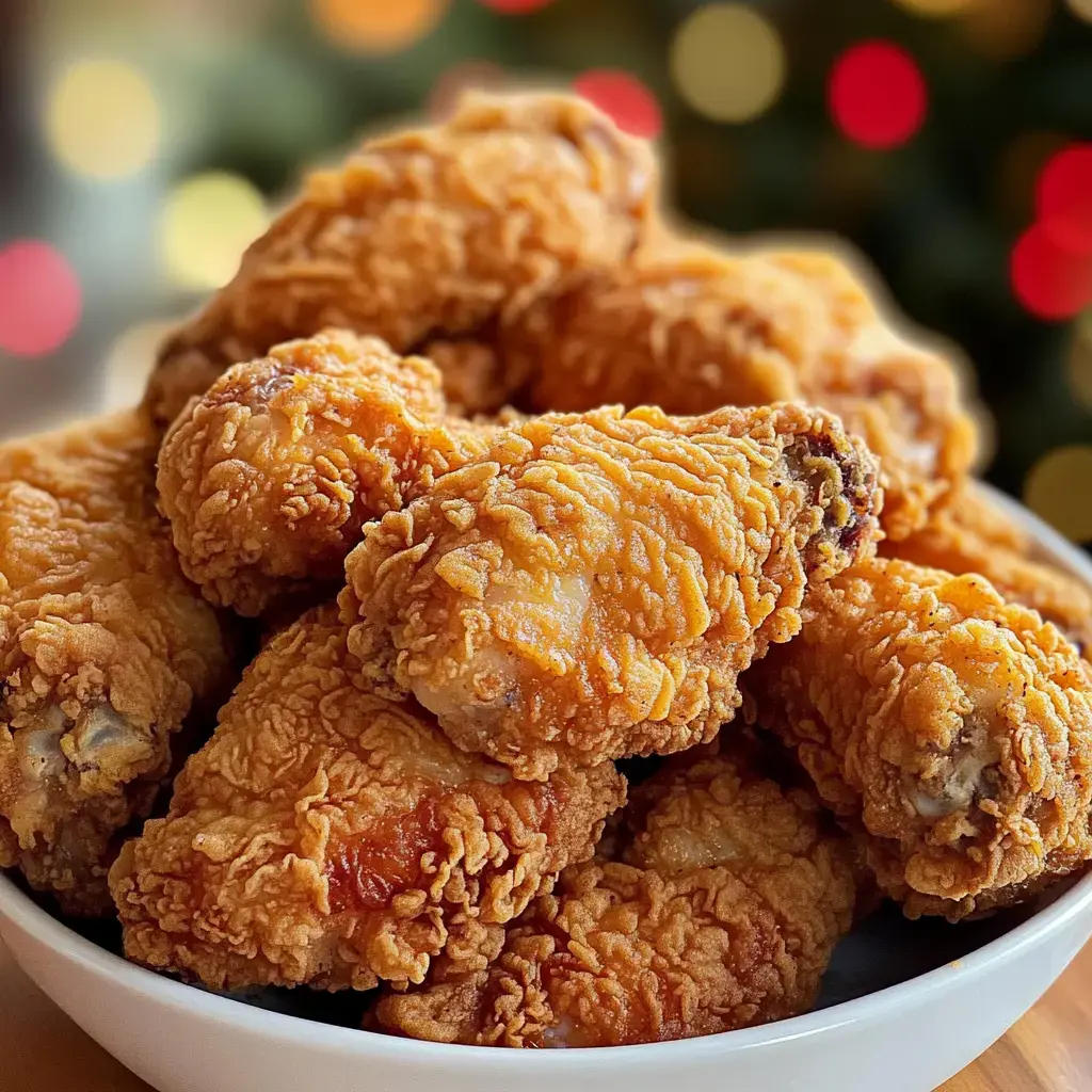 Un gros plan d'un bol rempli d'ailes de poulet frites croustillantes.