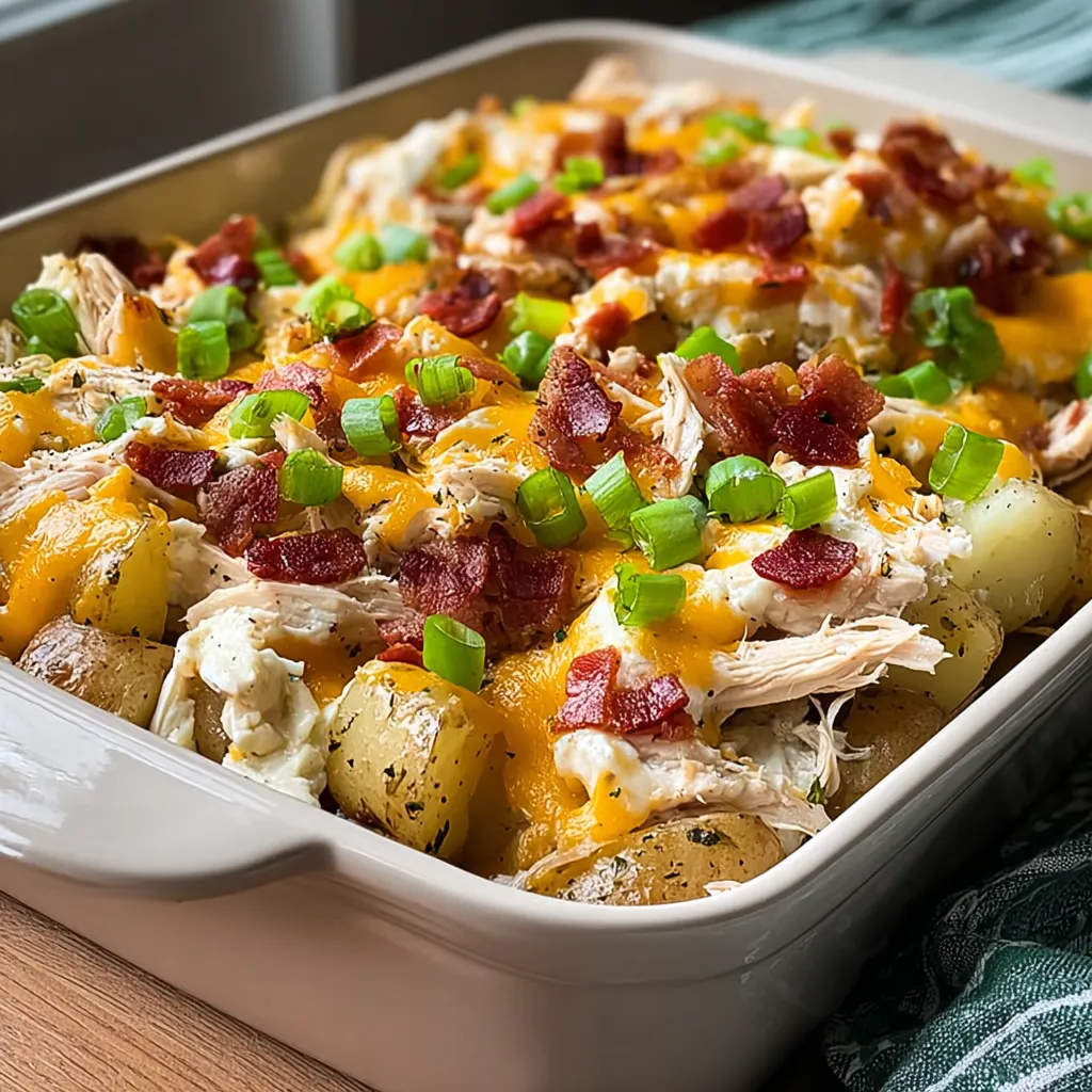 Gratin de poulet bacon pommes de terre