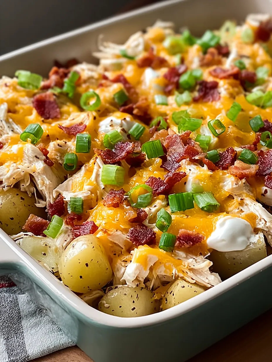 Gratin de poulet et pommes de terre façon "loaded"