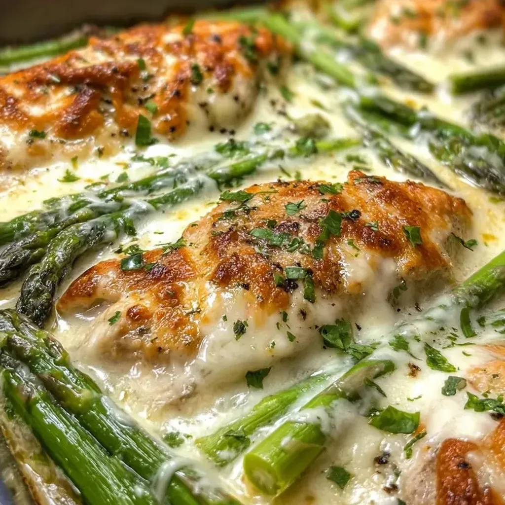 Poulet Caesar Asperges au Four