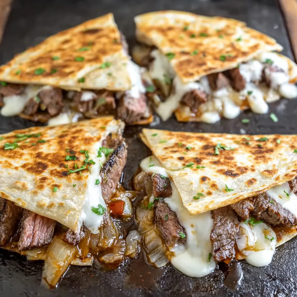 Quesadillas steak fromage sur Blackstone