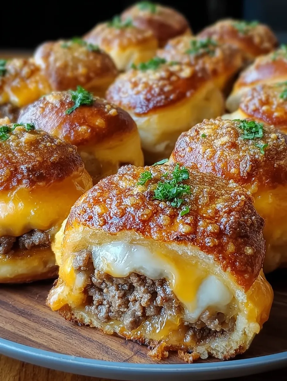 Boulettes Burger Surprise à l’Ail et Parmesan