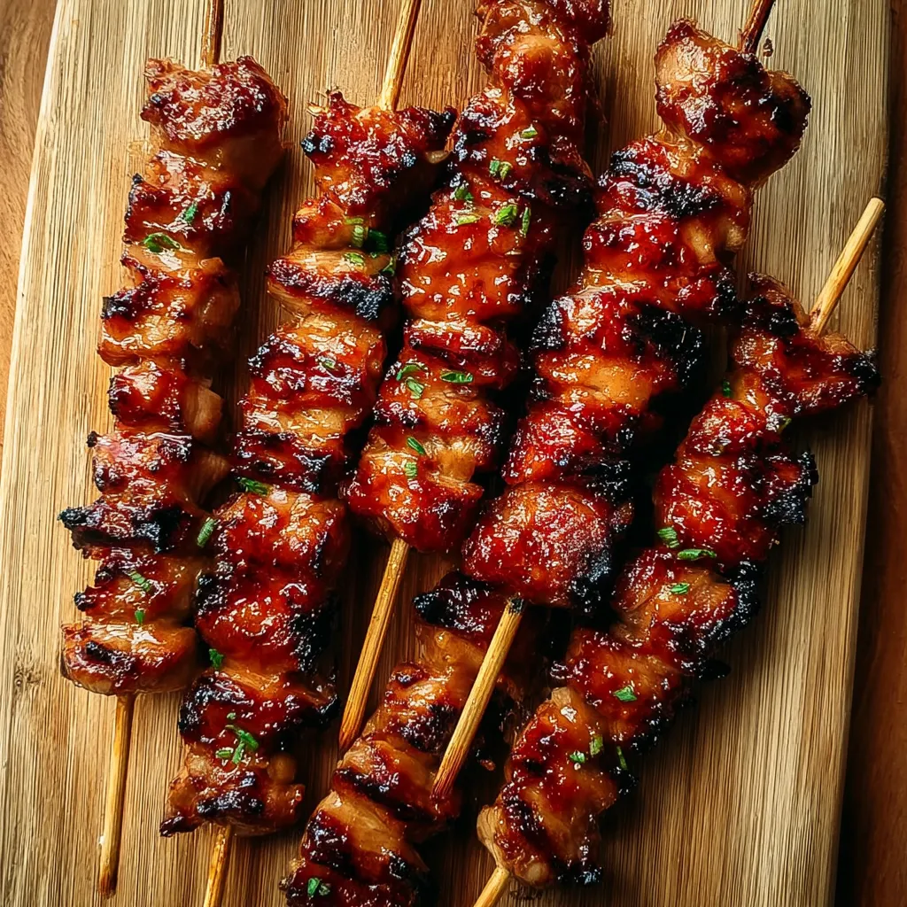 Brochettes de poulet thaï coco grillées
